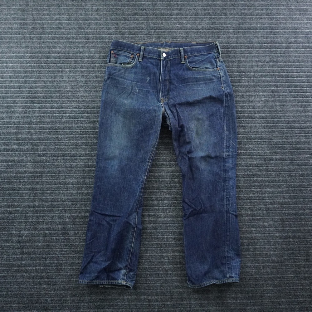 Polo Ralph Lauren Jeans Mens 36x30 Blue Straight Leg Vintage 67 Denim - Picture 1 of 13